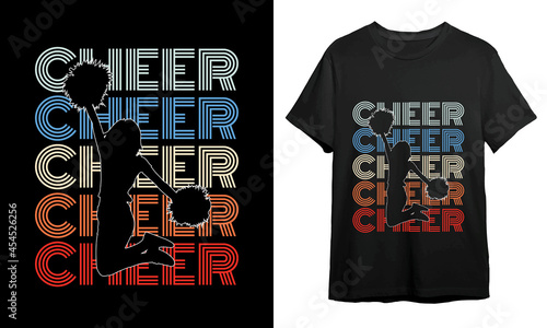 Cheer, Cheerleading t shirt designs ,Vector Artwork, T-shirt Design Idea, 