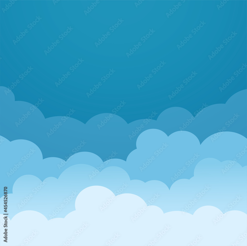 Sky and Clouds background. vector illustration 