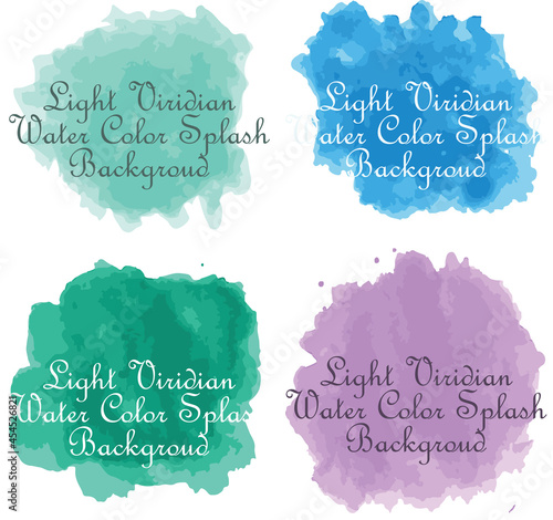 4 watercolor splash backgrounds for the invitation, greetings, Instagram posts. The color includes  including Viridian, Prussian Blue, Mauve, Light Viridian