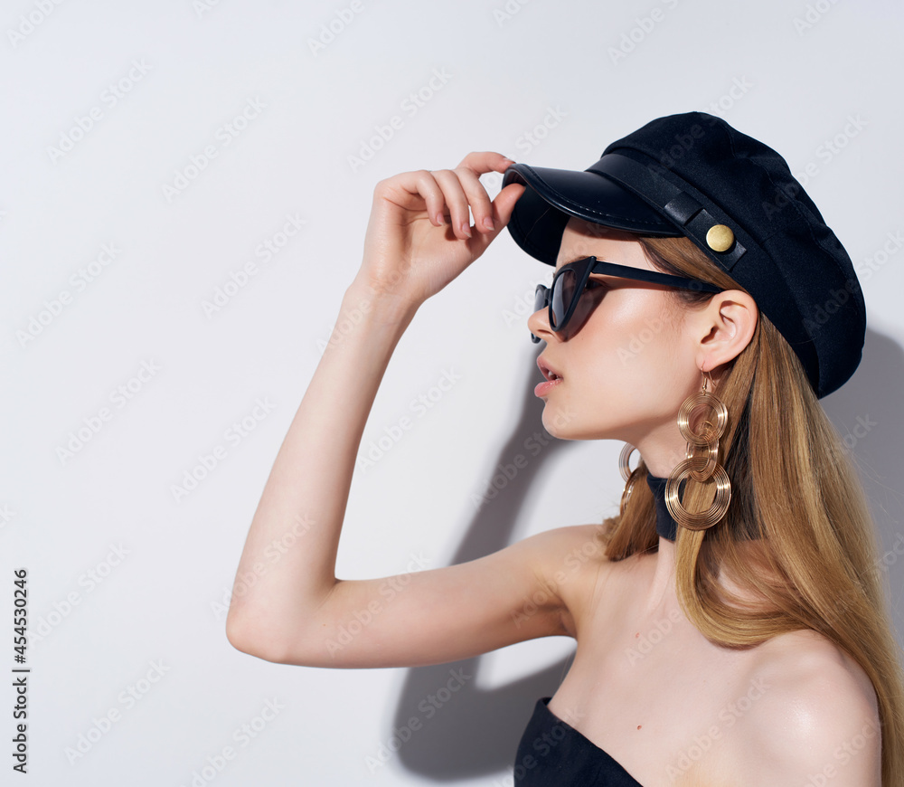 woman in a black headdress isolated background woman in a black headdress isolated background