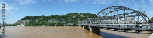 First metal bridge along the yellow river Lanzhou, China