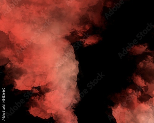 Red cloudy fire smoke background