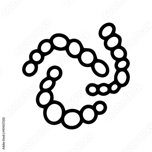 Bacteria streptococcus line vector doodle icon design