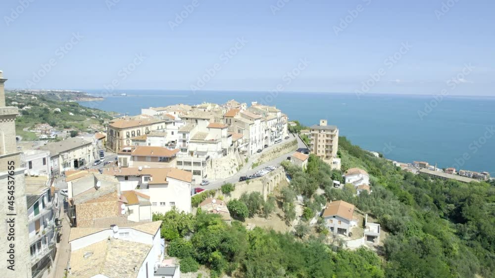 San Vito Chietino in Abruzzo, Italy, Aerial View San Vito Chietino in Abruzzo, Italy, Aerial View