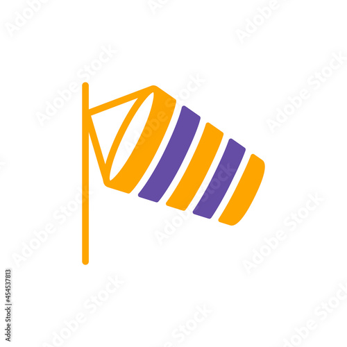 Windsocks hanging airport glyph icon. Weather sign
