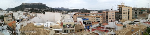 panorama of the city of calpe