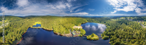 Airpano of Lake Fichtelsee at the Fichtel Mountains photo