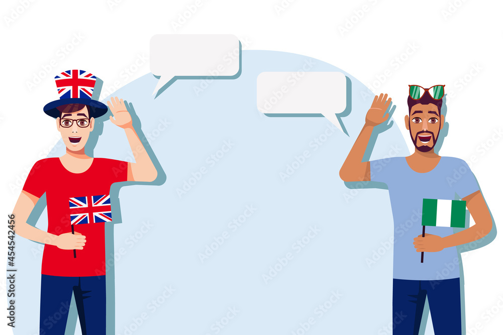 Φωτογραφία The concept of international communication, sports, education, business between the United Kingdom and Nigeria