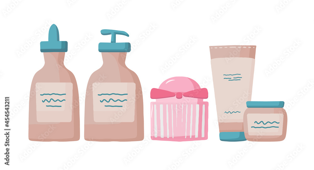 Collection of eco-friendly cosmetics, body and face care, set of jars with cosmetics. Organic cosmetic packaging set bottles, glass jars, tubes. Women things, the concept of accessories for eco-girls. Collection of eco-friendly cosmetics, body and face care, set of jars with cosmetics. Organic cosmetic packaging set bottles, glass jars, tubes. Women things, the concept of accessories for eco-girls.