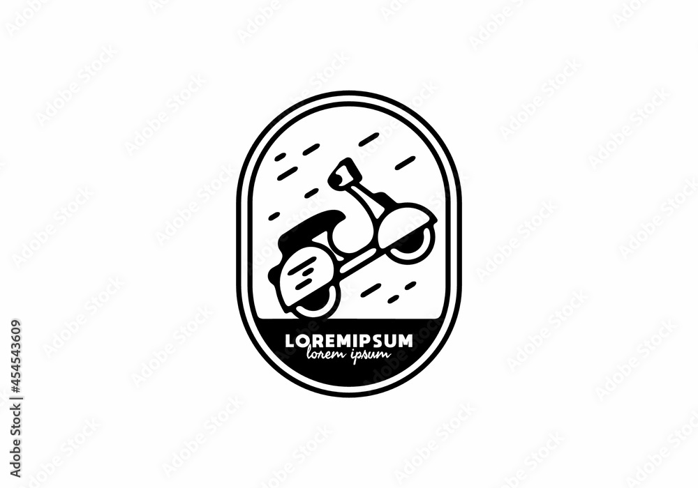 wheelie scooter line art illustration wheelie scooter line art illustration