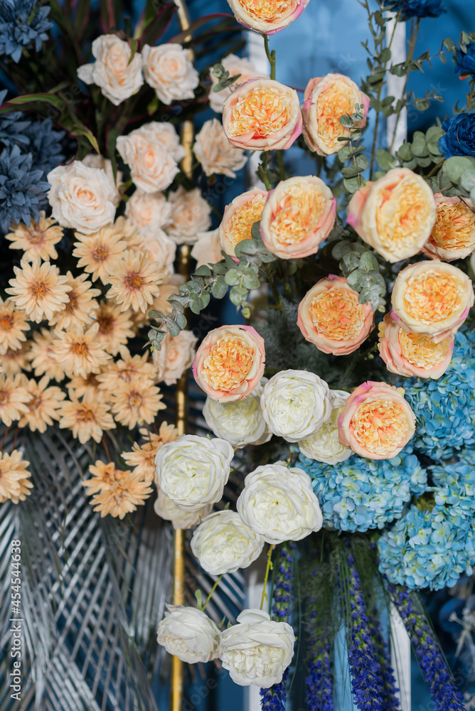 Wedding backdrop background, flower decoration Wedding backdrop background, flower decoration