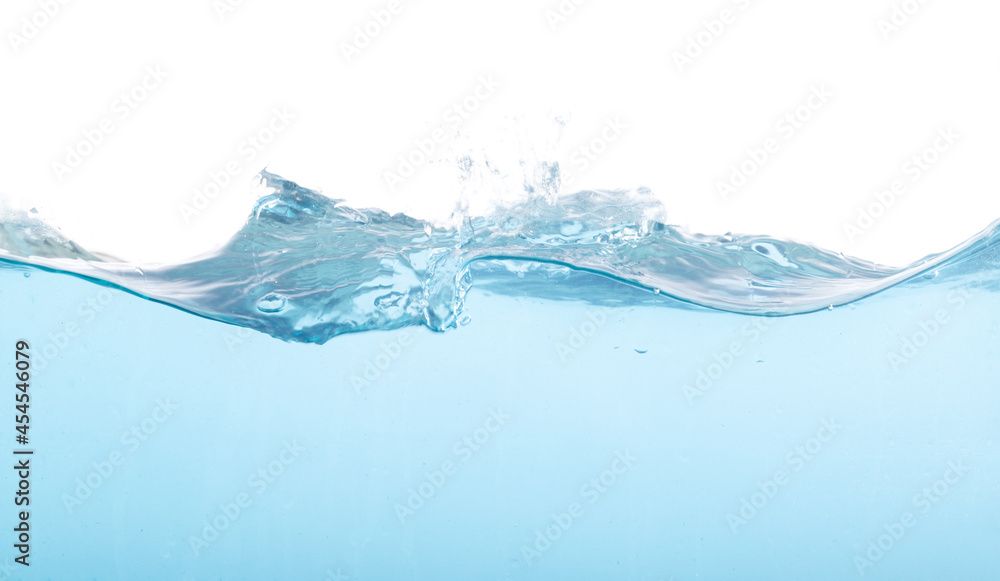 Obraz Water splash, water wave abstract background isolated on white