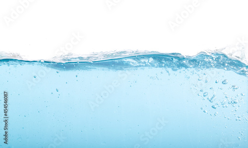 Water splash, water wave abstract background isolated on white