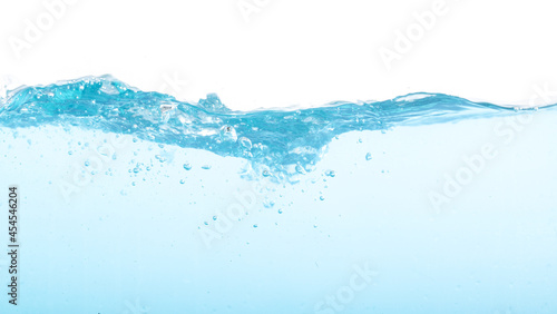 Water splash, water wave abstract background isolated on white