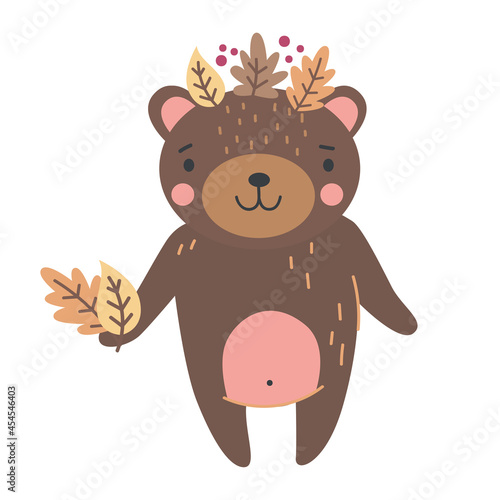 Autumn Bear Illustration Graphic