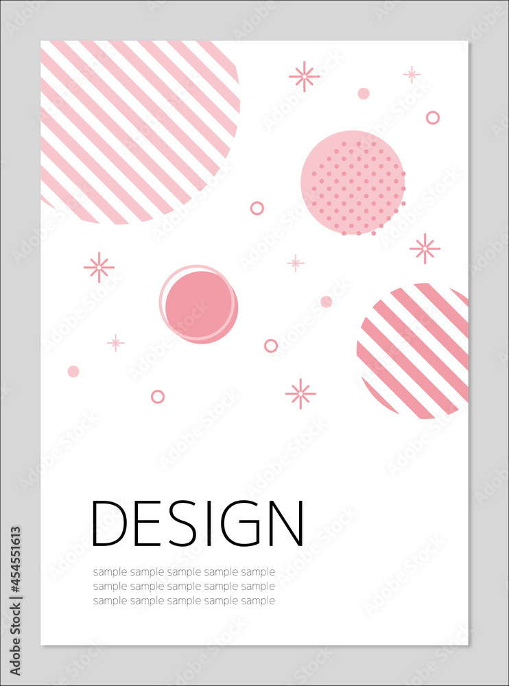 背景 水玉 サイズ用 ピンク Stock Vector Adobe Stock