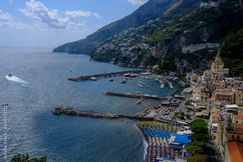 Italy Amalfi Coast Landscape Ocean View 