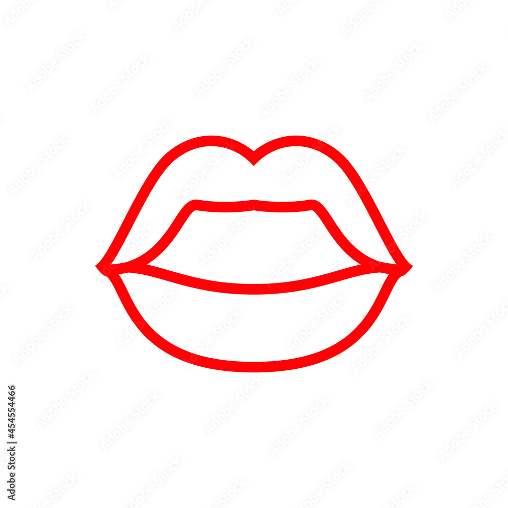 Lips vector icon. kiss illustration sign. woman symbol. love logo. Lips vector icon. kiss illustration sign. woman symbol. love logo.