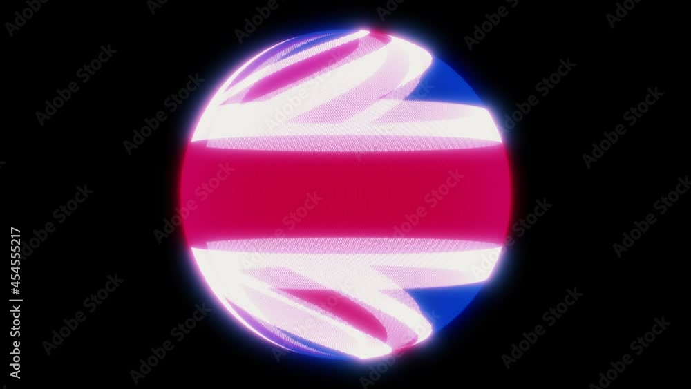 Ball-Shaped Union Jack Spinning in the Black Background (LOOP) Ball-Shaped Union Jack Spinning in the Black Background (LOOP)