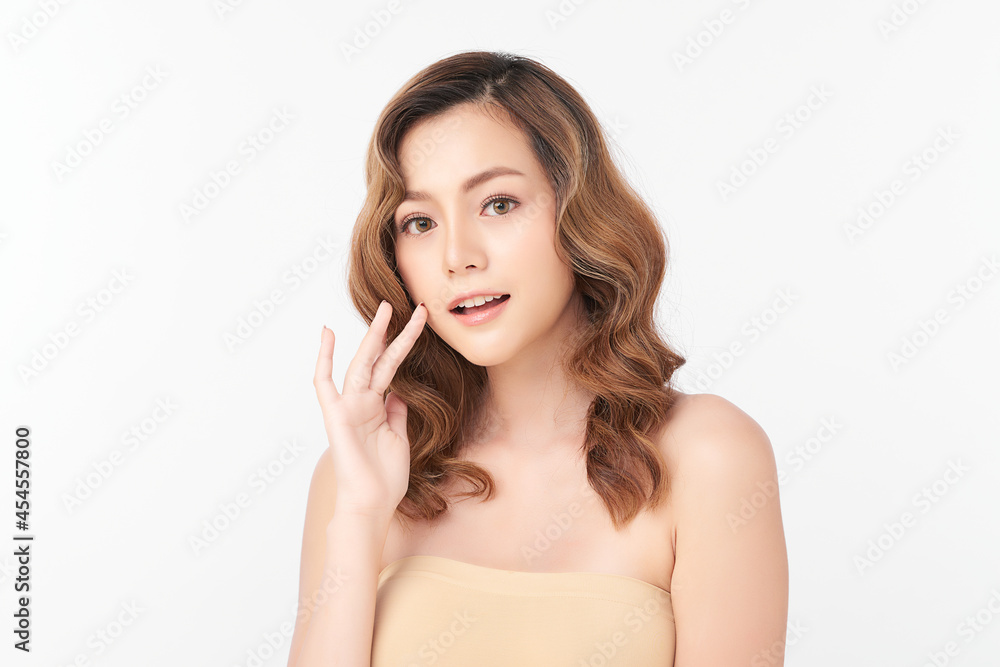 Beautiful young asian woman with clean fresh skin on white background, Face care, Facial treatment, Cosmetology, beauty and spa, Asian women portrait. Beautiful young asian woman with clean fresh skin on white background, Face care, Facial treatment, Cosmetology, beauty and spa, Asian women portrait.
