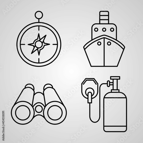 Sailor Icon Collection White Color Background