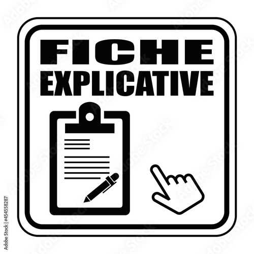 Logo fiche explicative. photo