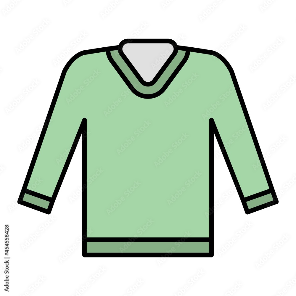 Vector Sweater Filled Outline Icon Design Vector Sweater Filled Outline Icon Design