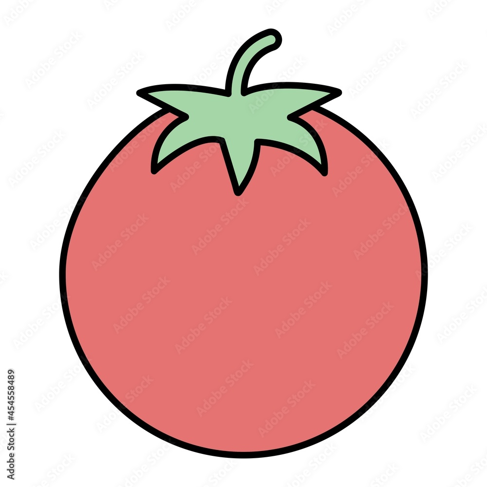 Vector Tomato Filled Outline Icon Design Vector Tomato Filled Outline Icon Design