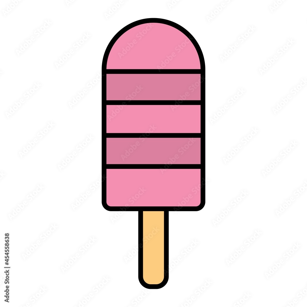 Vector Ice Lolly Filled Outline Icon Design