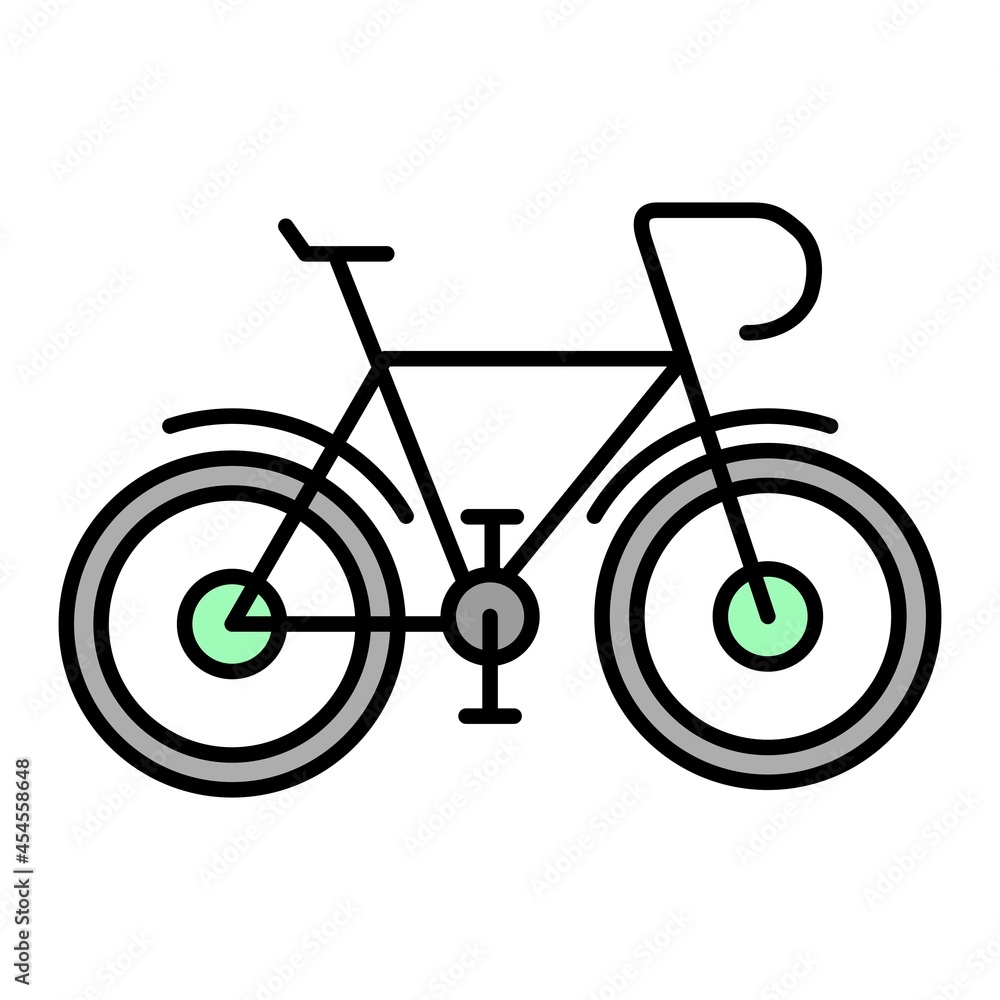Vector Bicycle Filled Outline Icon Design Vector Bicycle Filled Outline Icon Design