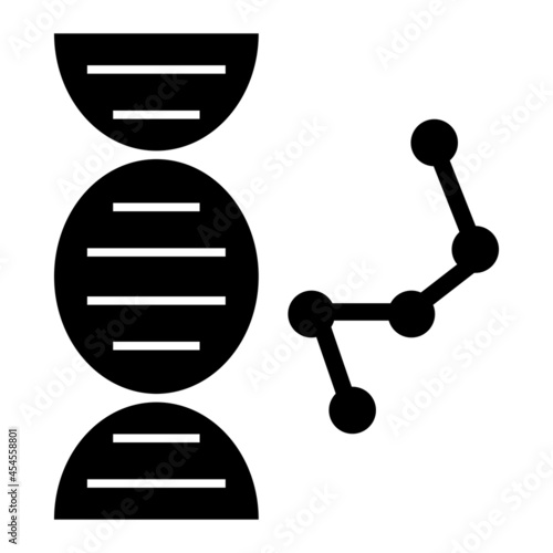 Vector Genetic Engineering Glyph Icon Design