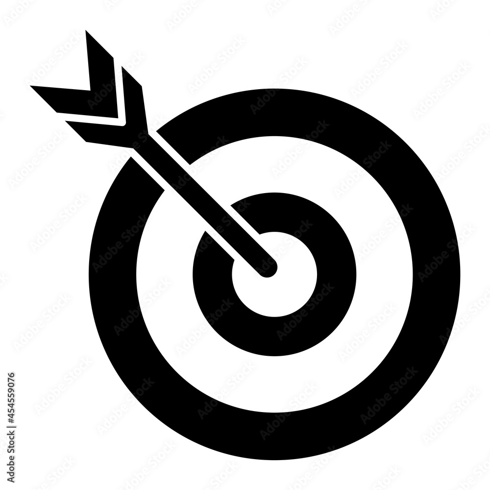 Vector Goal Glyph Icon Design