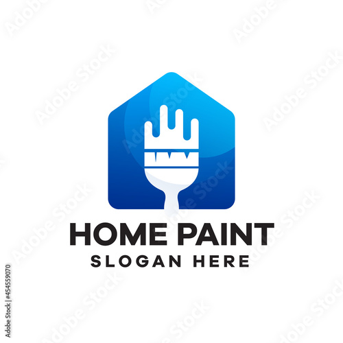 Home Paint Gradient Logo Design