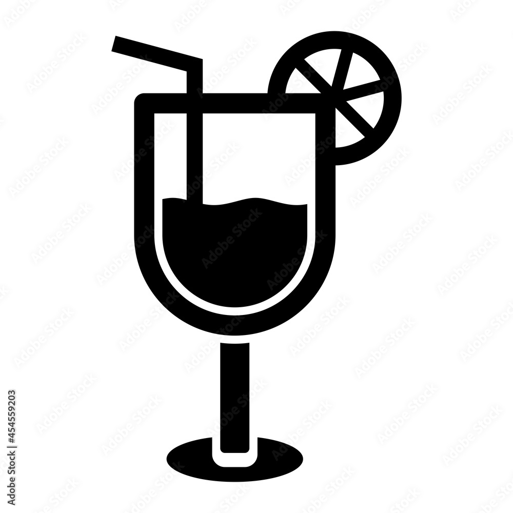 Vector Lemonade Glyph Icon Design Vector Lemonade Glyph Icon Design
