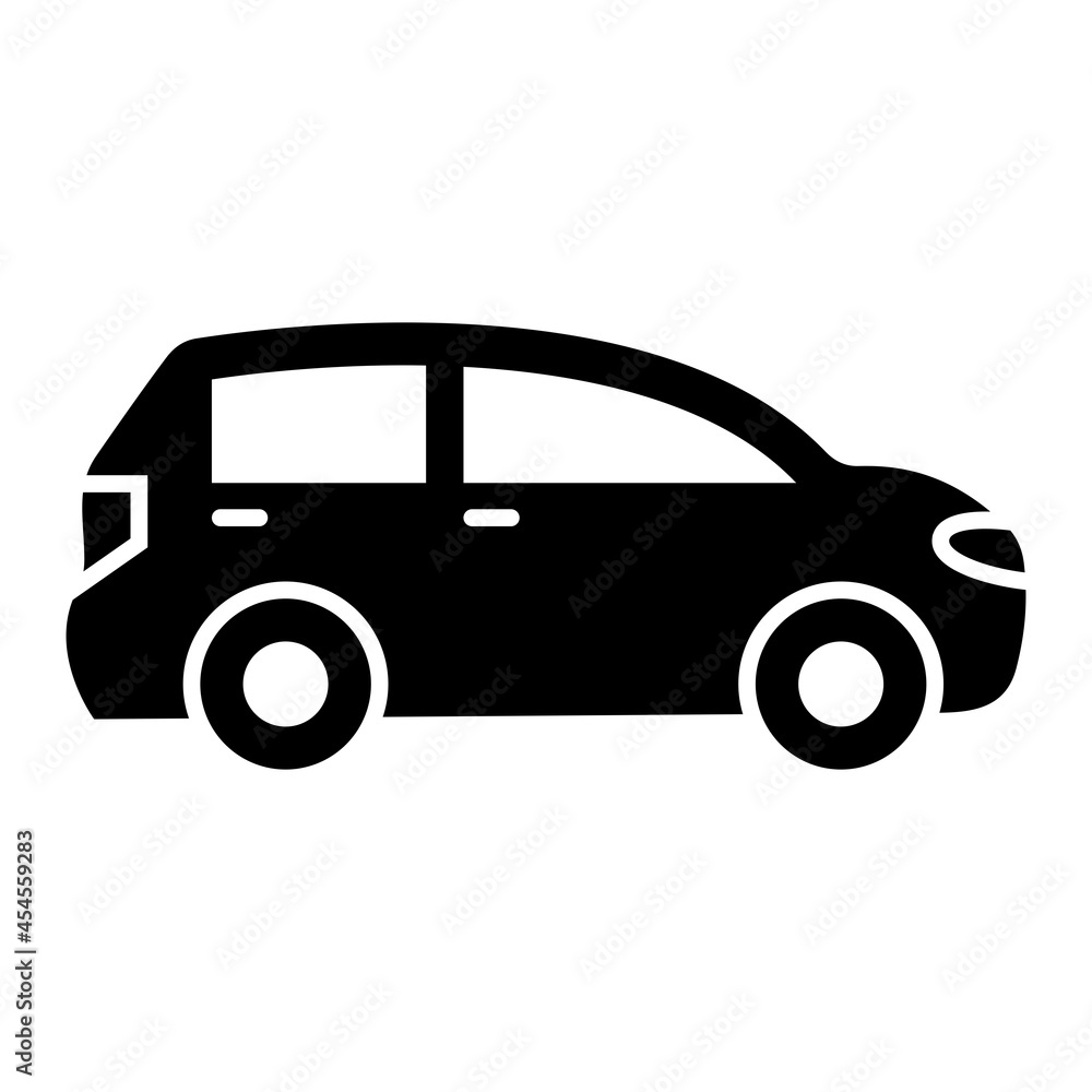 Vector Car Travel Glyph Icon Design