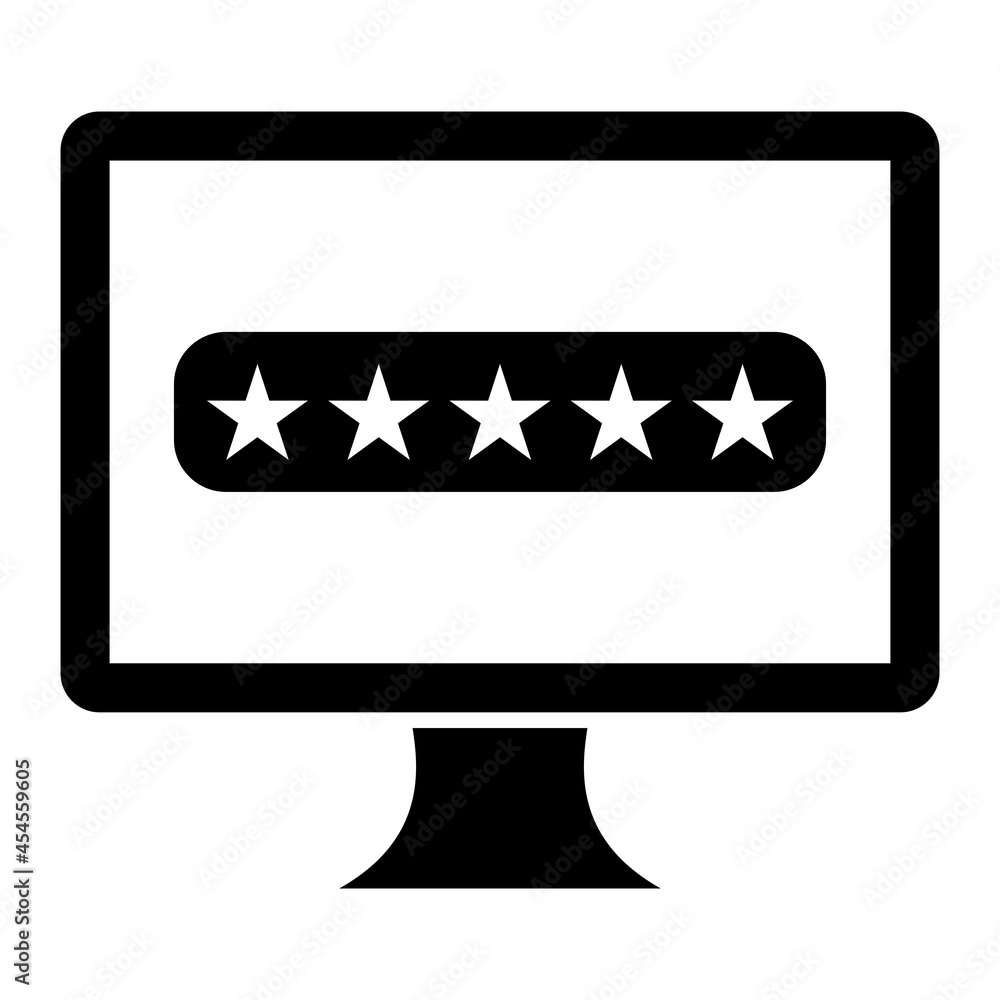 Vector Customer Review Glyph Icon Design Vector Customer Review Glyph Icon Design