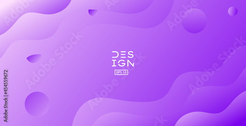 Abstract Purple color background with wavy line. Dynamic shapes composition. Vector illustration