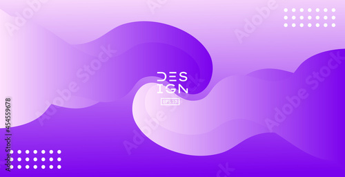 Abstract Purple color background with wavy line. Dynamic shapes composition. Vector illustration