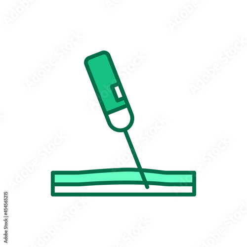 Biopsy color line icon. Isolated vector element.