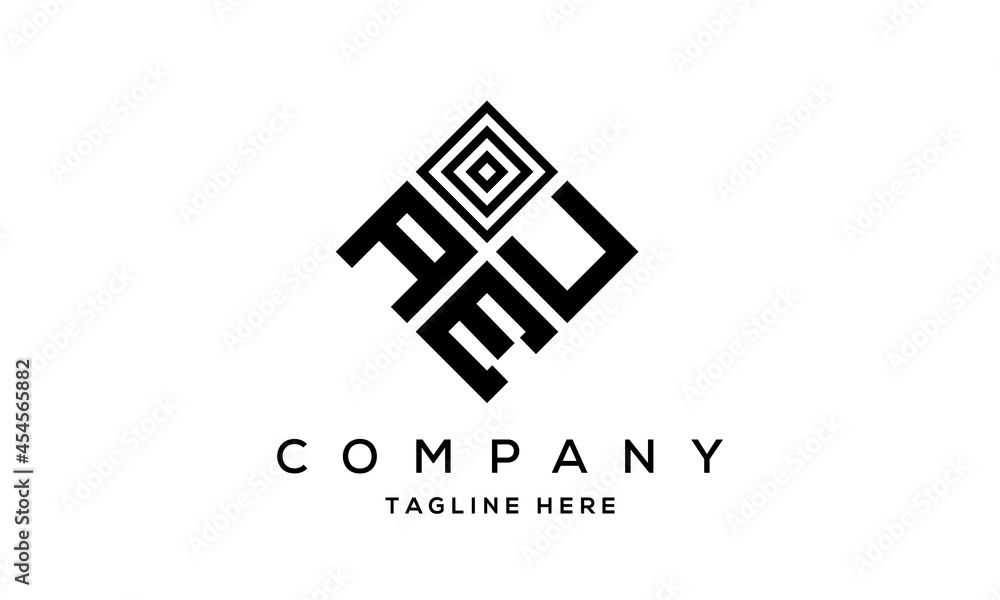AUE square three latter logo vector AUE square three latter logo vector