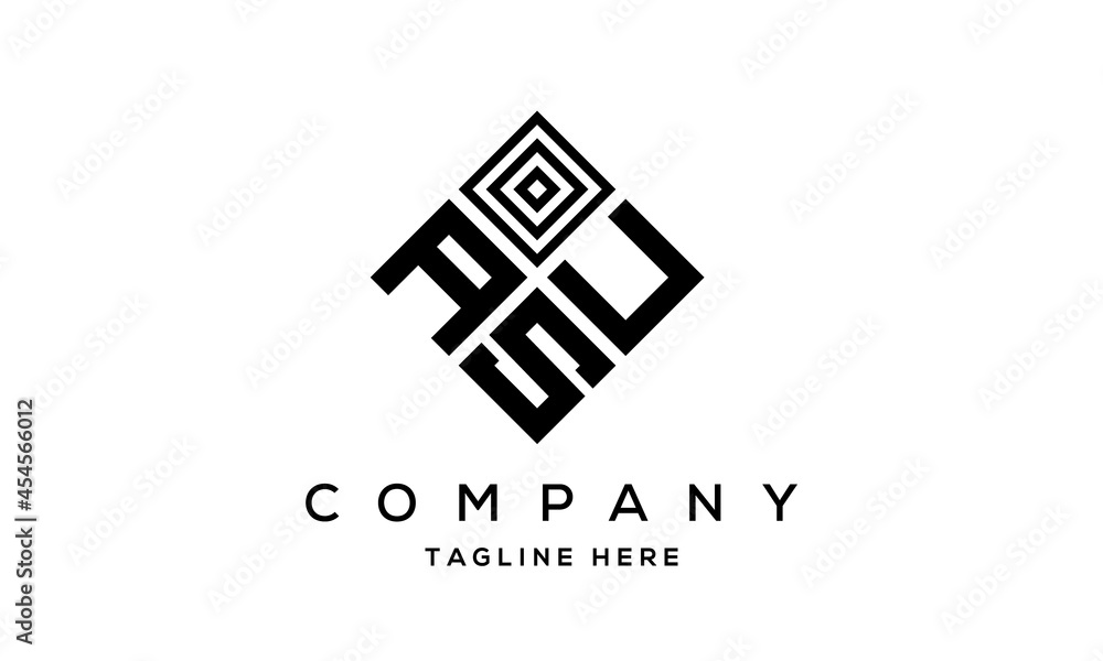 AUS square three latter logo vector AUS square three latter logo vector