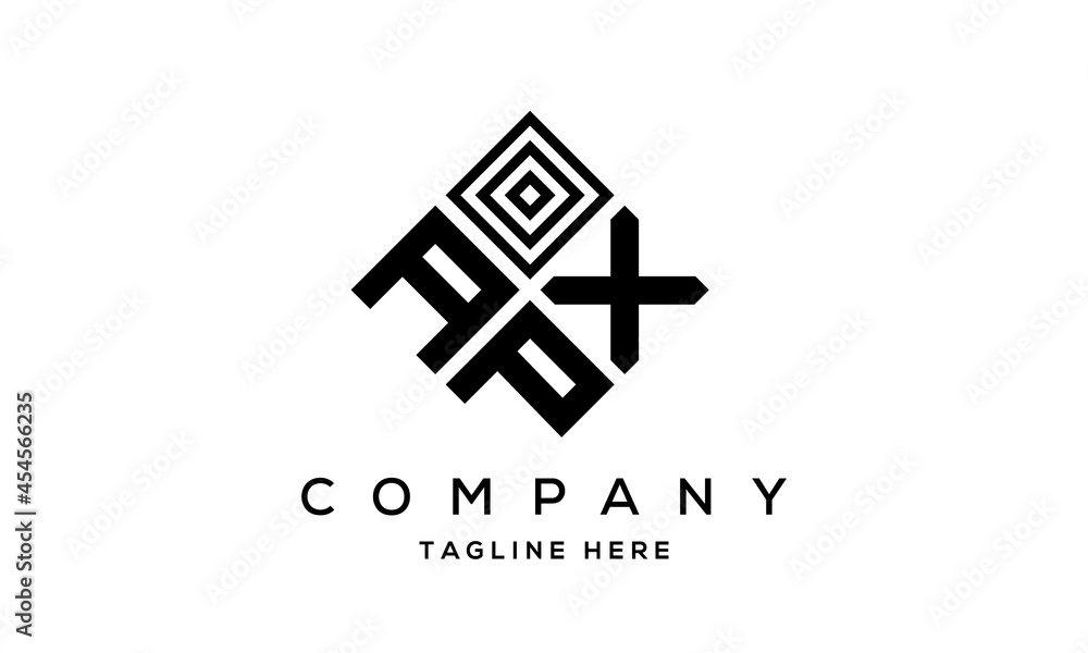 Fototapeta premium AXP square three latter logo vector