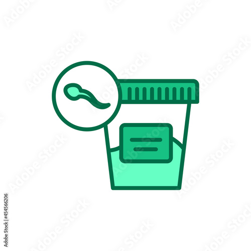 Semen analysis color line icon. Laboratory diagnostics.