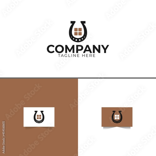 Horse House Logo Design Template