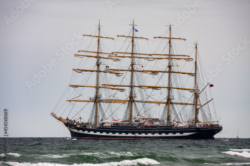 Tall ship at the Hanse Sail in Warnem  nde 