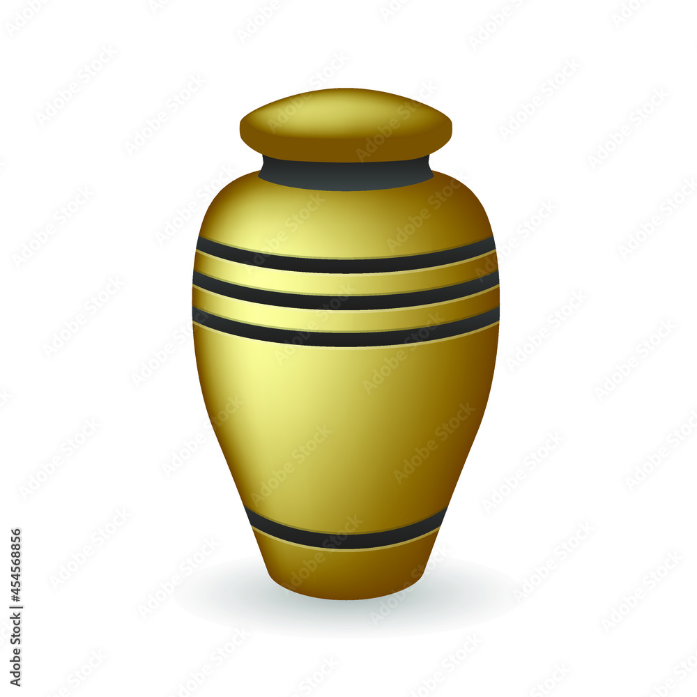 Funeral Urn Emoji Icon Illustration Sign. Religion Cremation Vector