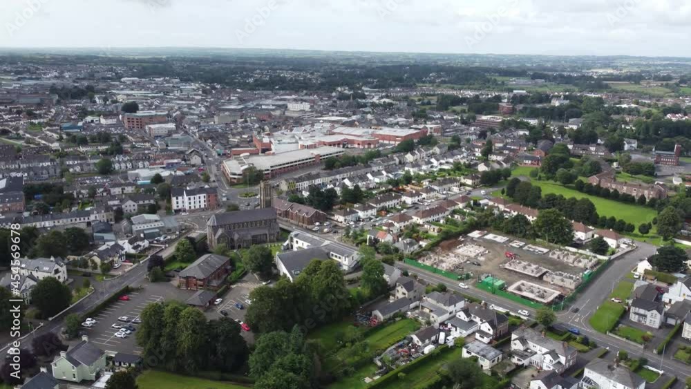 Aerial video of Ballymena Health Centre Ballymena Town Centre Northern Aerial video of Ballymena Health Centre Ballymena Town Centre Northern