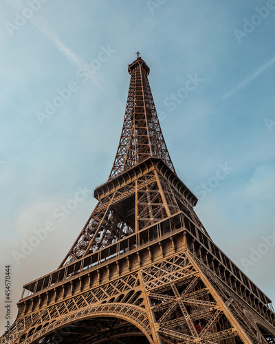 Close view of Eifel tower, Paris, France