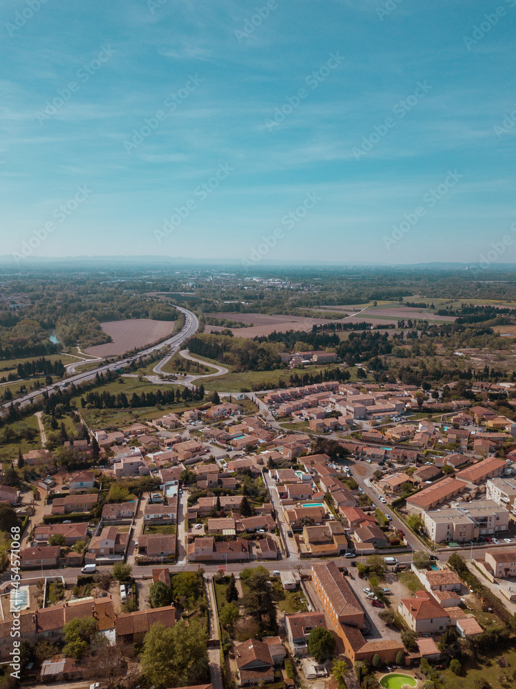 Aerial view of Avignon, Provence, France