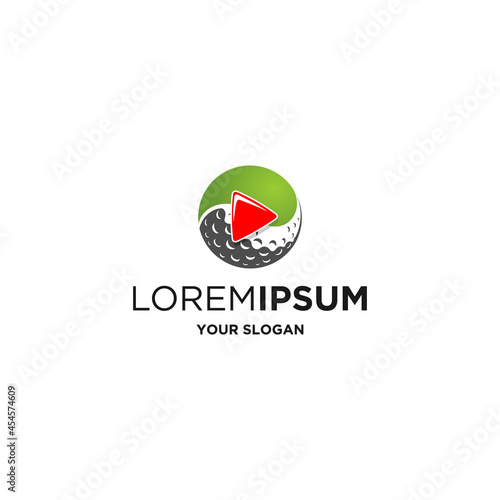 golf studio simple  logo vector